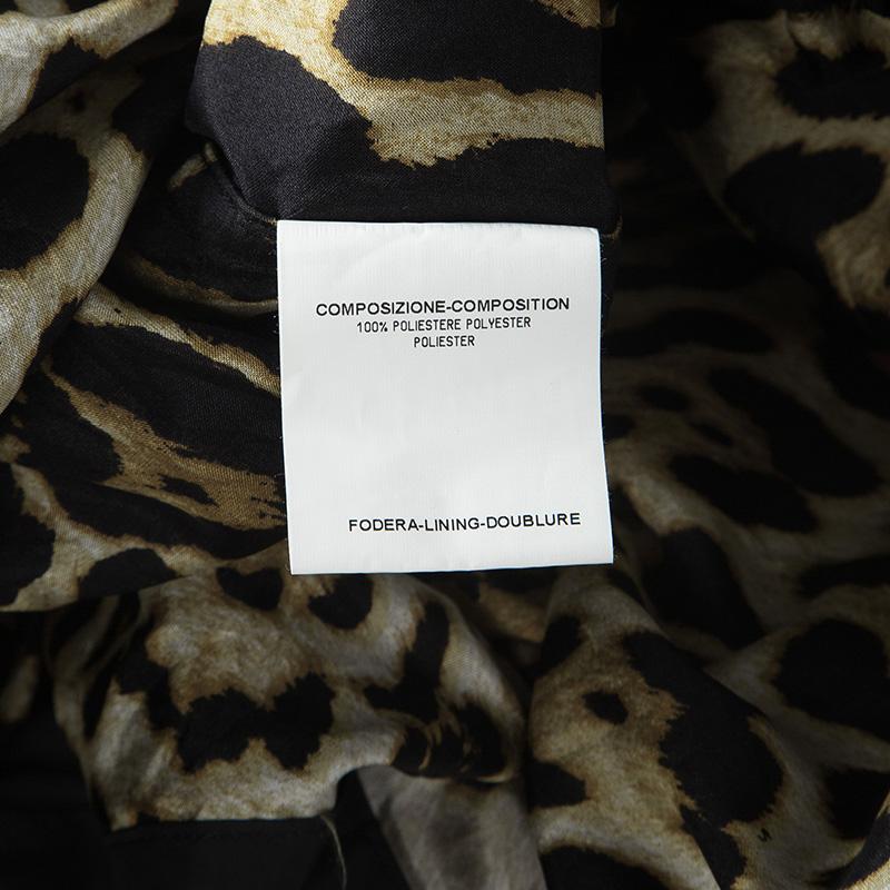 Yves Saint Laurent Paris Black Contrast Lined Tie Detail Belted Trench Coat M 2