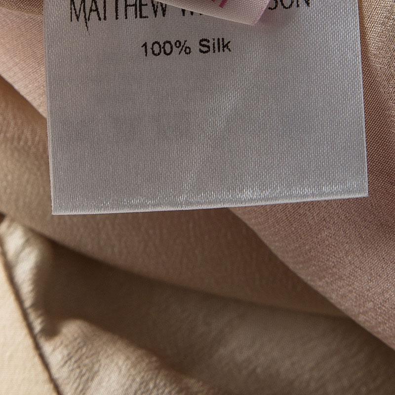 Matthew Williamson Floral Print Silk Embellished Neck Sleeveless Maxi Dress M 2