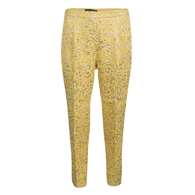 gold lurex pants