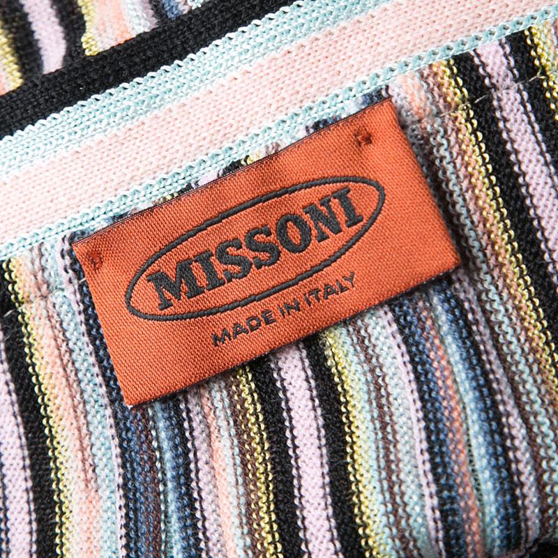 Women's Missoni Multicolor Striped Knit Wrap Skirt M