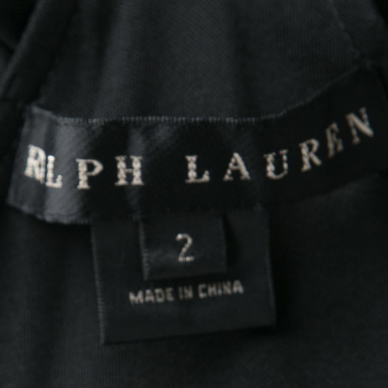 Women's Ralph Lauren Black Knit Contrast Rope Belt Detail Tank Dress S