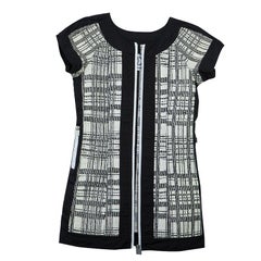 Chanel Monochrome Textured Short Sleeve Jacket S