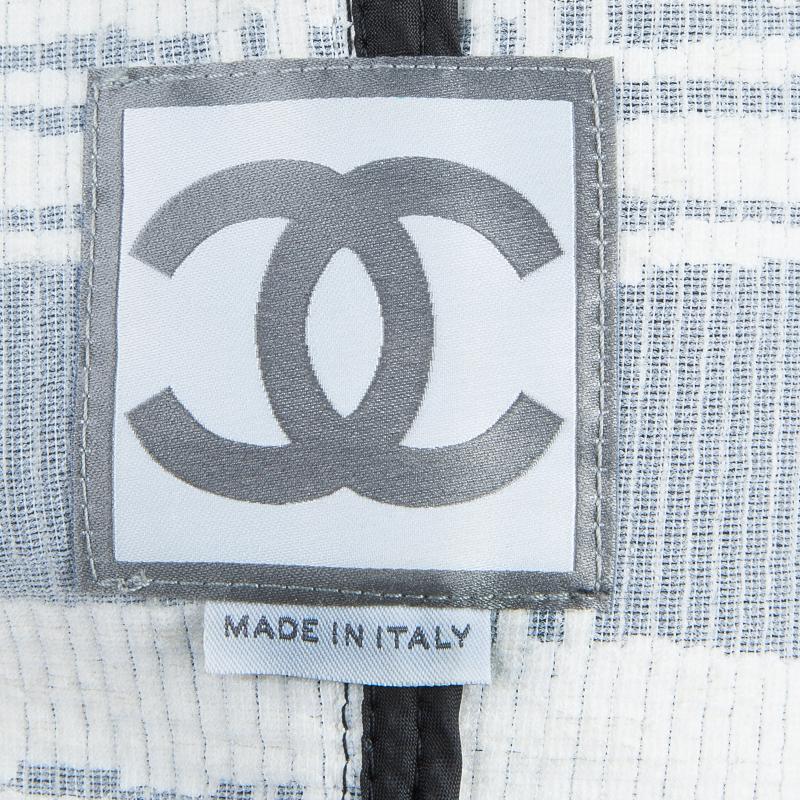 Chanel Monochrome Textured Short Sleeve Jacket S 5