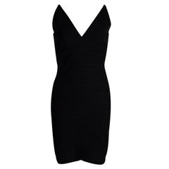 Herve Leger Black Sleeveless Lauren Bandage Dress M
