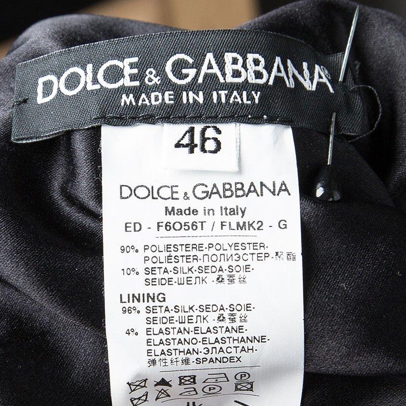 Women's Dolce and Gabbana Black Sequin Embellished Sleeveless Dress L