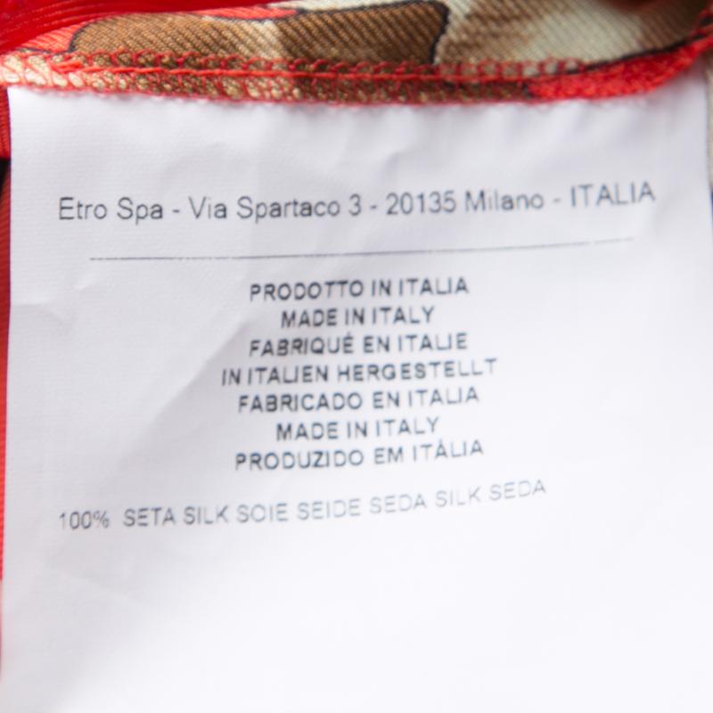 Etro Multicolor Printed Silk Tunic Dress M 1