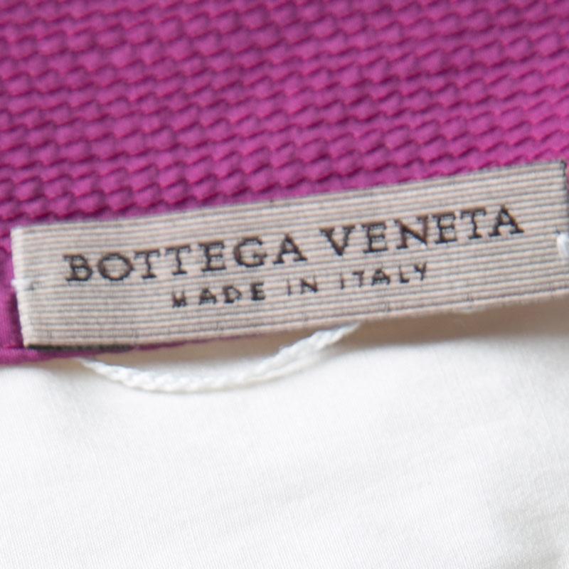 Bottega Veneta Cream and Purple One Shoulder Tunic Top M 2