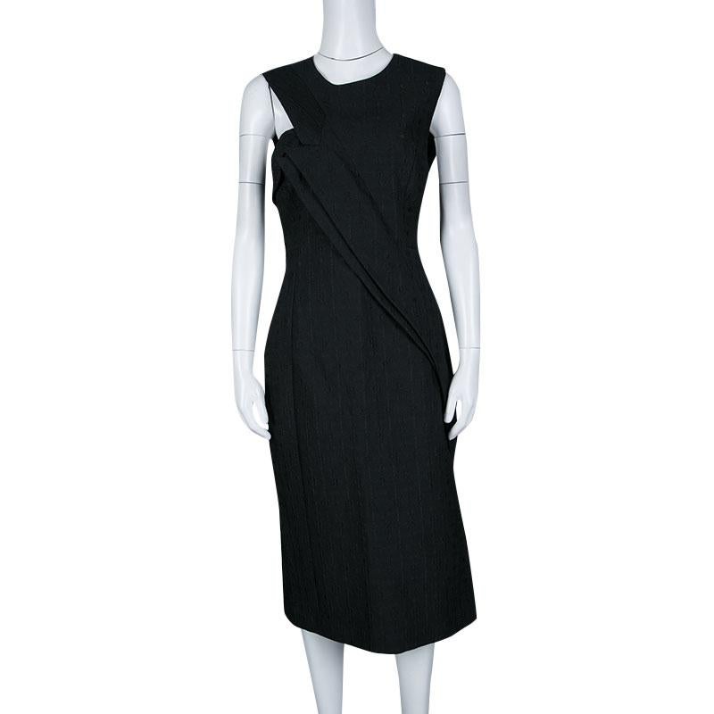 Stella McCartney Black Bonnie Jacquard Sleeveless Dress M In Excellent Condition In Dubai, Al Qouz 2