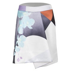 3.1 Philip Lim Multicolor Soleil Print Rounded Fold Detail Skirt XS