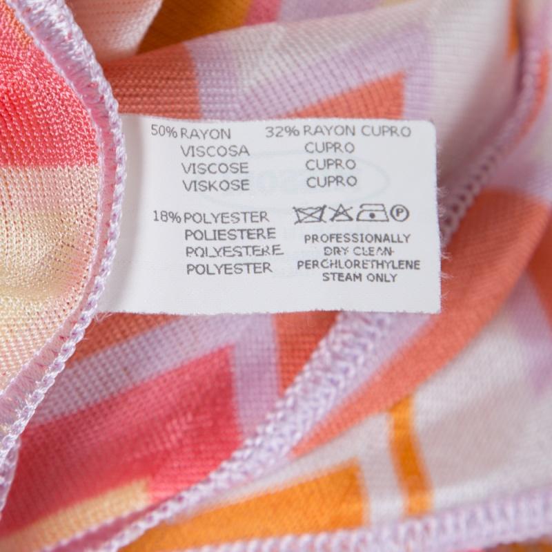 Missoni Mare Multicolor Patterned Knit Kaftan Tunic L In Good Condition In Dubai, Al Qouz 2