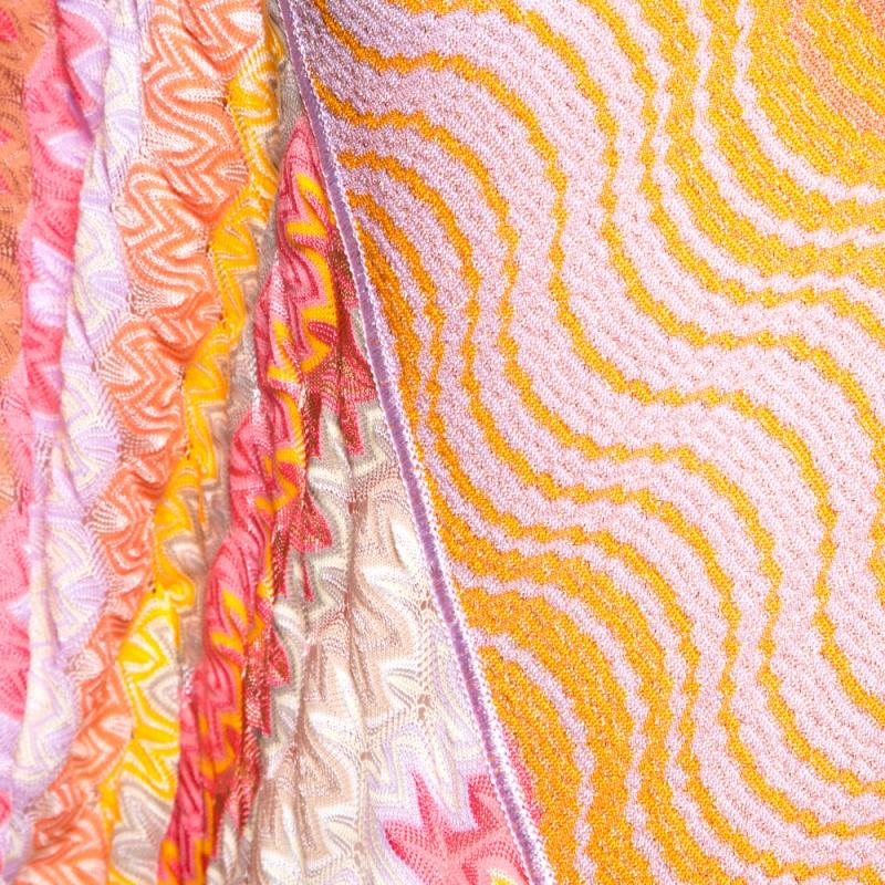 Women's Missoni Mare Multicolor Patterned Knit Kaftan Tunic L