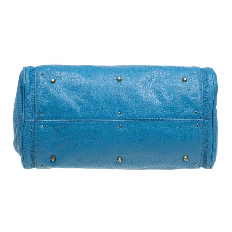 Chloe Blue Leather Medium Paddington Satchel 1