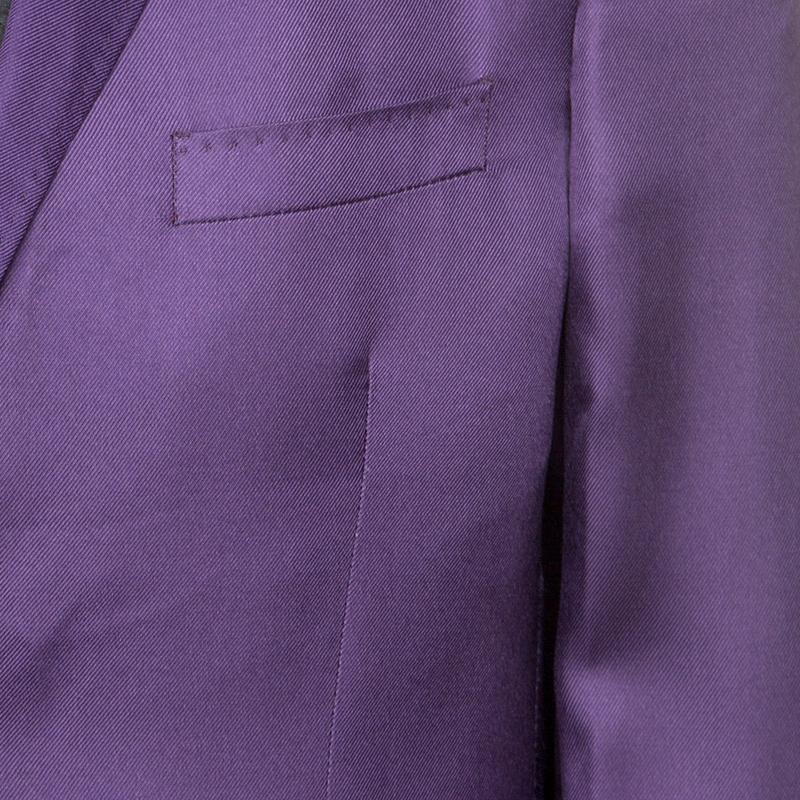 Etro Purple Silk Superleggera Minerva Blazer L 2