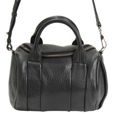 Used Alexander Wang Black Textured Leather Rocco Duffel Bag