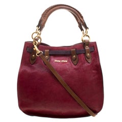 Miu Miu Tri Color Leather Top Handle Bag