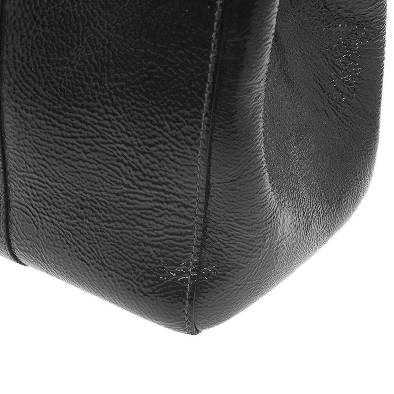 Mulberry Dark Grey Patent Leather Bayswater Satchel Bag 1