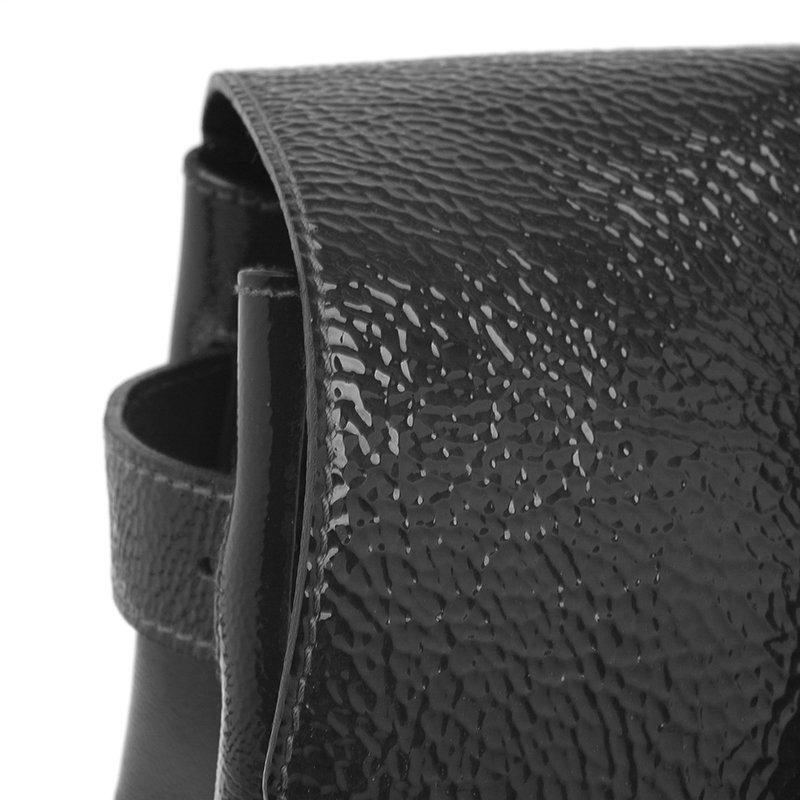 Mulberry Dark Grey Patent Leather Bayswater Satchel Bag 10