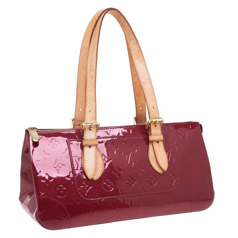 Louis Vuitton Red Monogram Vernis Rosewood Avenue Bag 2