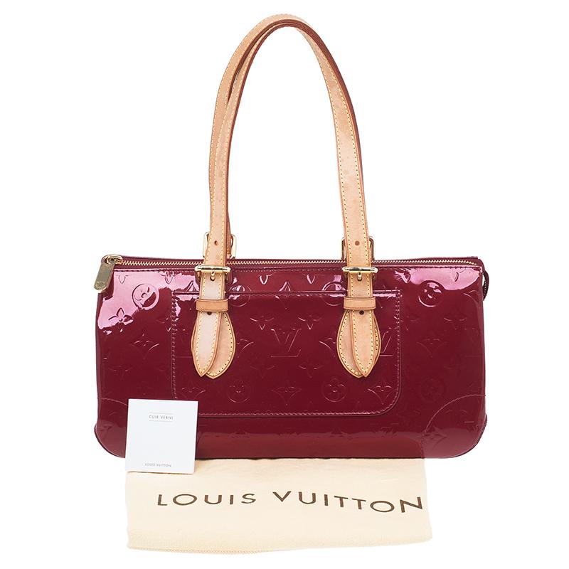 Louis Vuitton Red Monogram Vernis Rosewood Avenue Bag 10