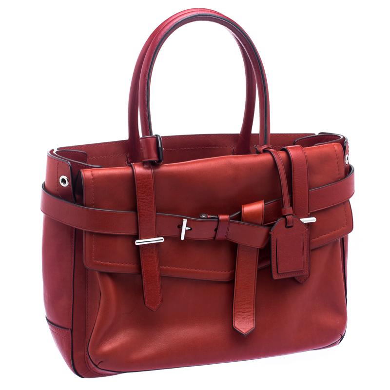 Reed Krakoff Red Leather Medium Boxer Tote 1