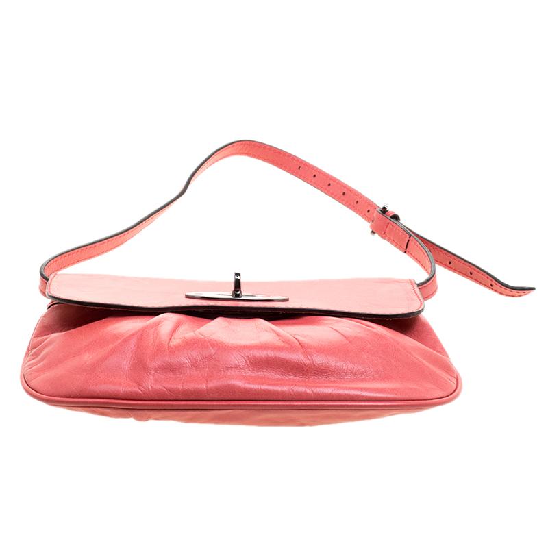 Mulberry Pink Pleated Leather Joelle Pochette 1