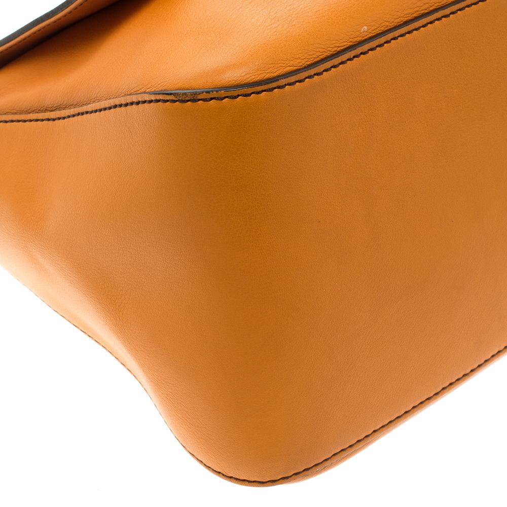 Fendi Orange Leather Mama Forever Shoulder Bag 6