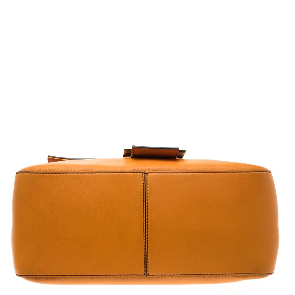 Fendi Orange Leather Mama Forever Shoulder Bag 8