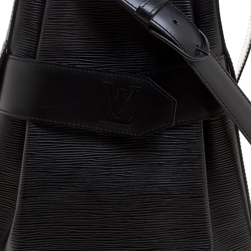 Women's Louis Vuitton Black Epi Leather Sac D'epaule PM Bag