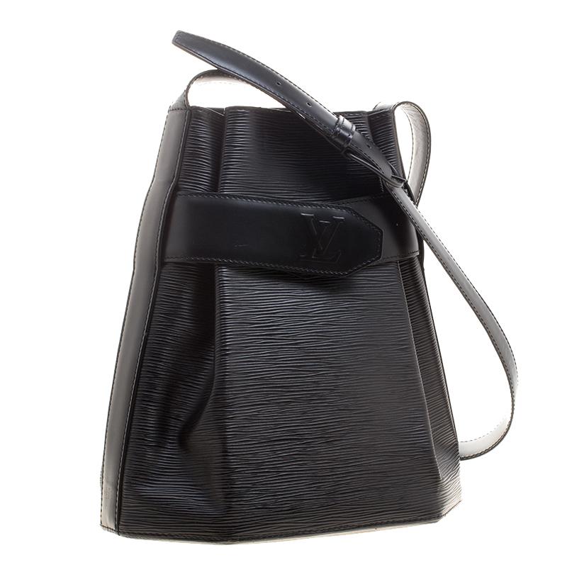 Louis Vuitton Black Epi Leather Sac D'epaule PM Bag 4