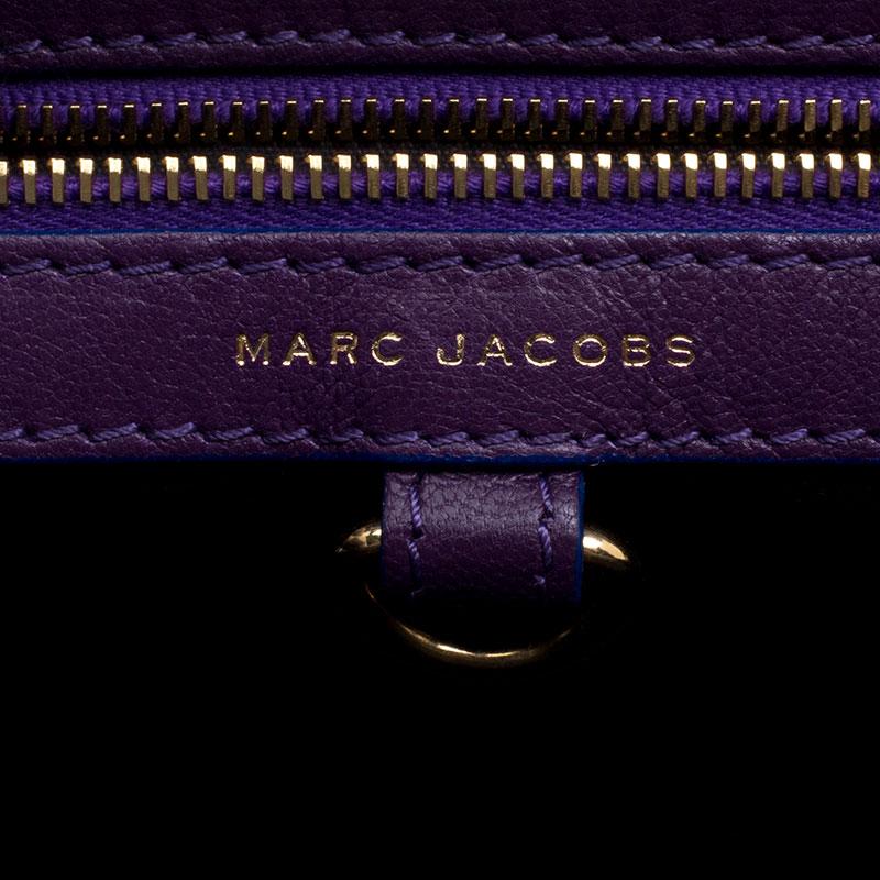 Marc Jacobs Purple Quilted Leather Studded Stam Shoulder Bag 6