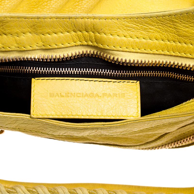 Women's Balenciaga Yellow Leather Classic City GSH Tote