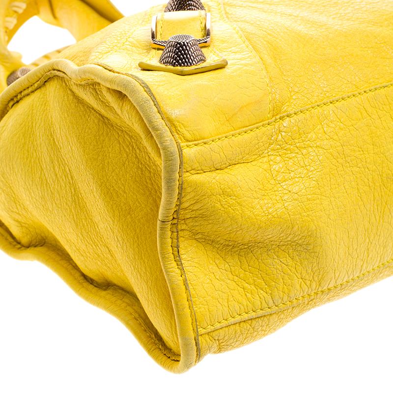 Balenciaga Yellow Leather Classic City GSH Tote 3