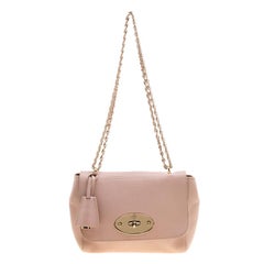Mulberry Beige Leather Small Lily Shoulder Bag