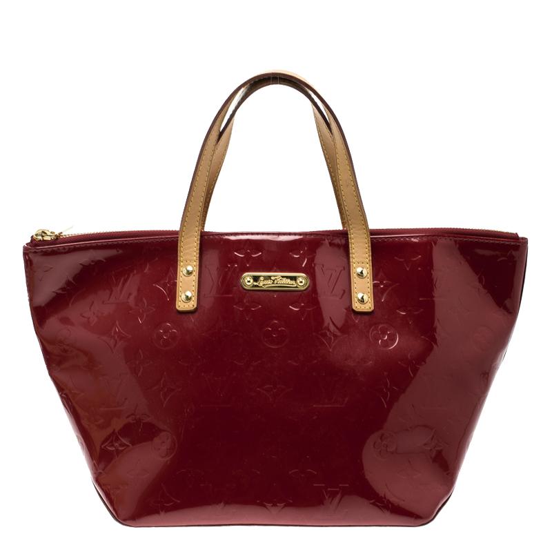 Louis Vuitton Red Monogram Vernis Bellevue PM Bag