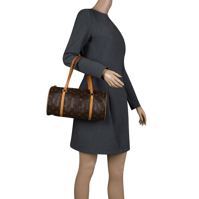 Black Louis Vuitton Damier Ebene Canvas Papillon 30 Bag