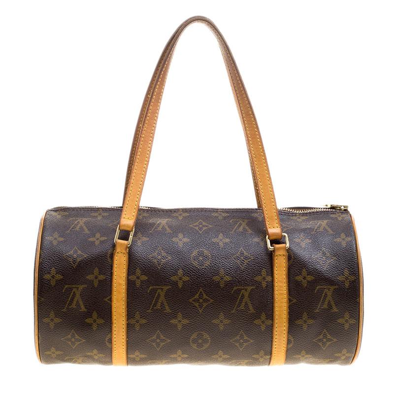 Louis Vuitton is undeniably a mark of status and sophistication. Even after a hundred years, the monogram print remains one of the most recognizable prints across the world. The Papillon 30 bag is designed in a duffle style with two sleek shoulder