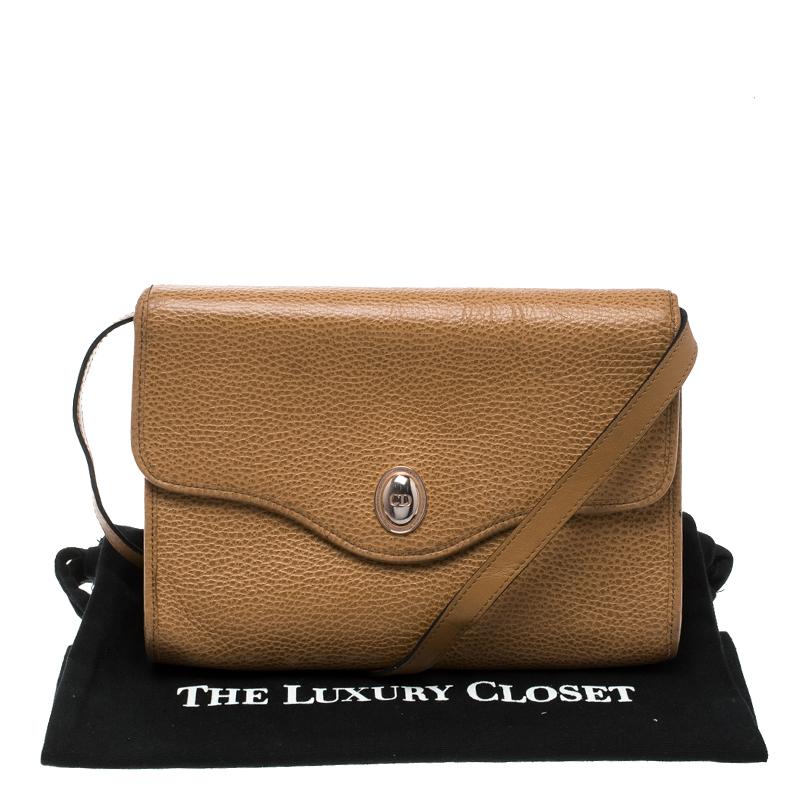 Dior Tan Leather Vintage Shoulder Bag 4