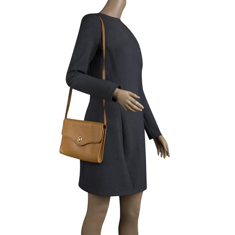 Dior Tan Leather Vintage Shoulder Bag 1