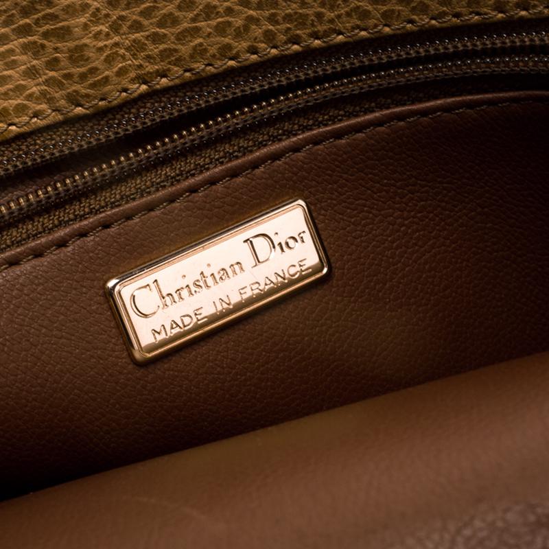 Dior Tan Leather Vintage Shoulder Bag 3