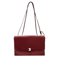 Valentino Red Leather Flap Shoulder Bag