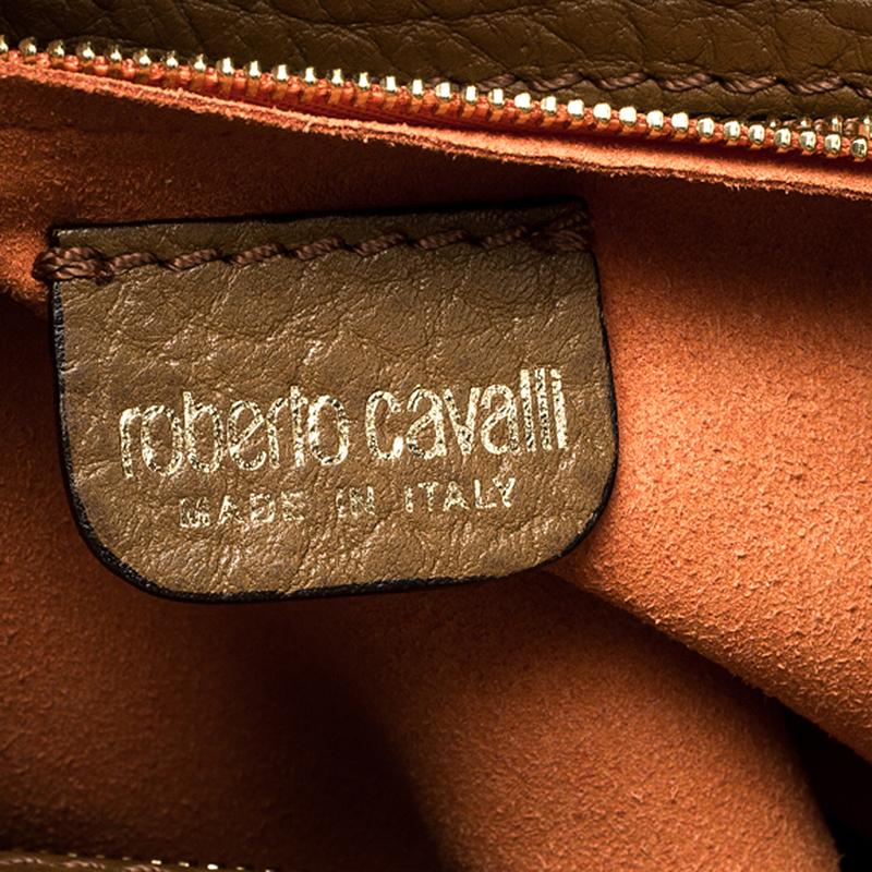 Roberto Cavalli Brown Leather Florence Tote 2