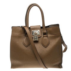 Roberto Cavalli Brown Leather Florence Tote