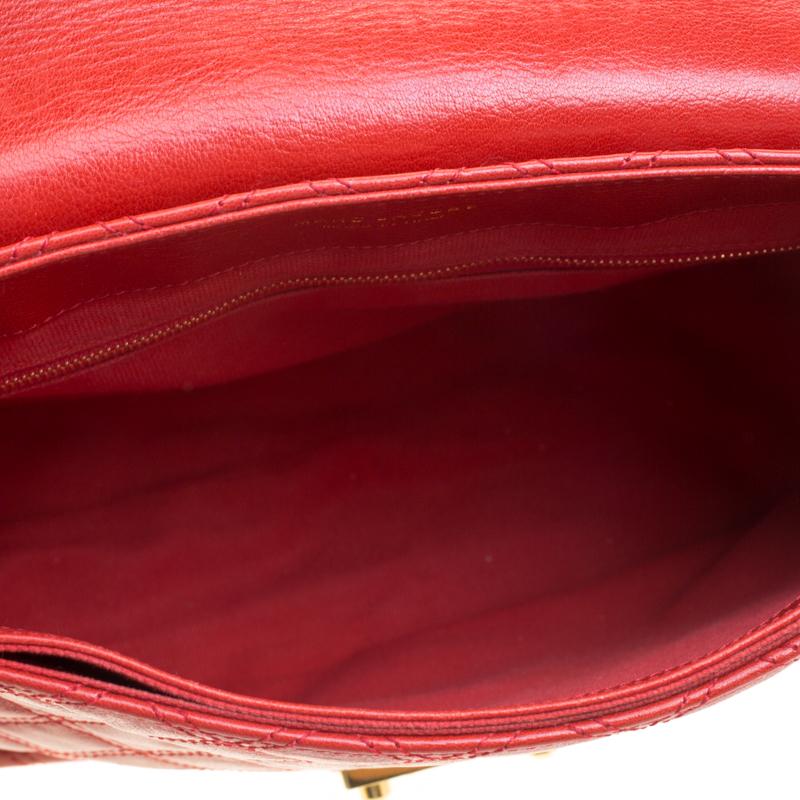 Marc Jacobs Red Quilted Leather Baroque Shoulder Bag 1