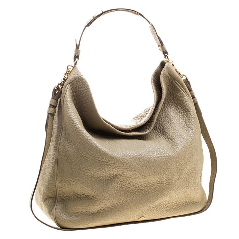 Mulberry Light Green Leather Evelina Hobo For Sale at 1stDibs