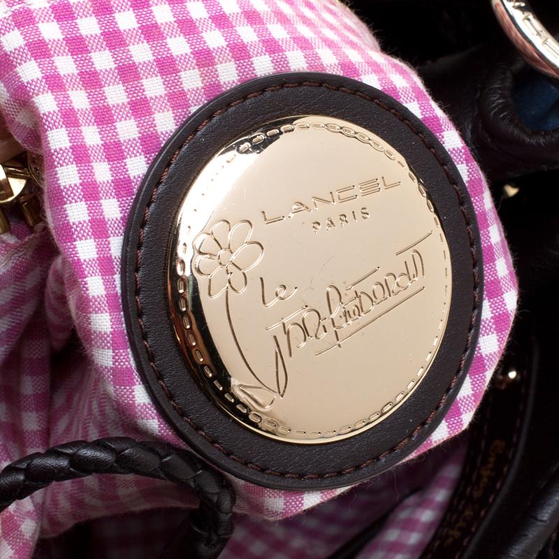 Lancel Blue Suede Le Brigitte Bardot Bucket Bag In Good Condition In Dubai, Al Qouz 2