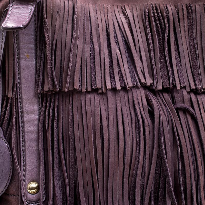 Women's Tod's Lilac Leather Fringe G Bag