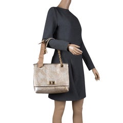 Lanvin Gold Leather Happy Shoulder Bag