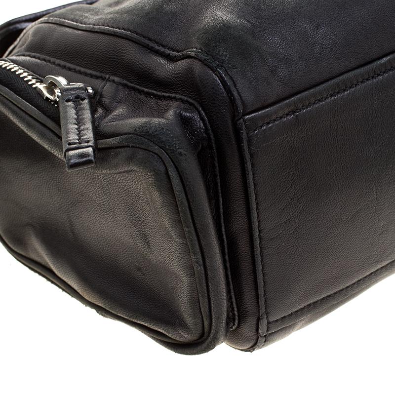 Prada Black Leather Antic Easy Pushlock Shoulder Bag 5