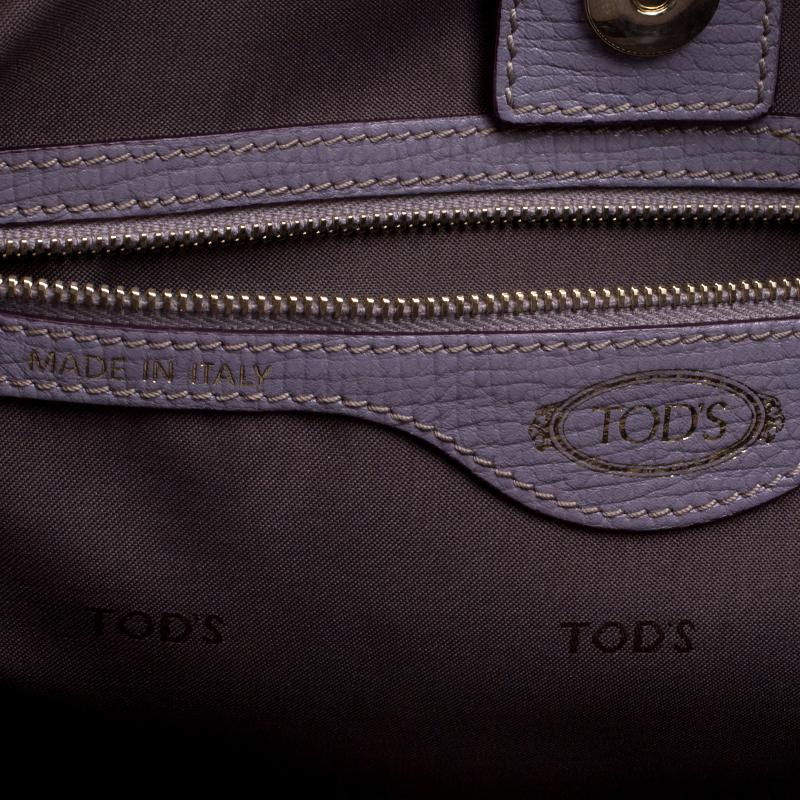 Tod's Lilac Leather D-Styling Shopper Tote 1