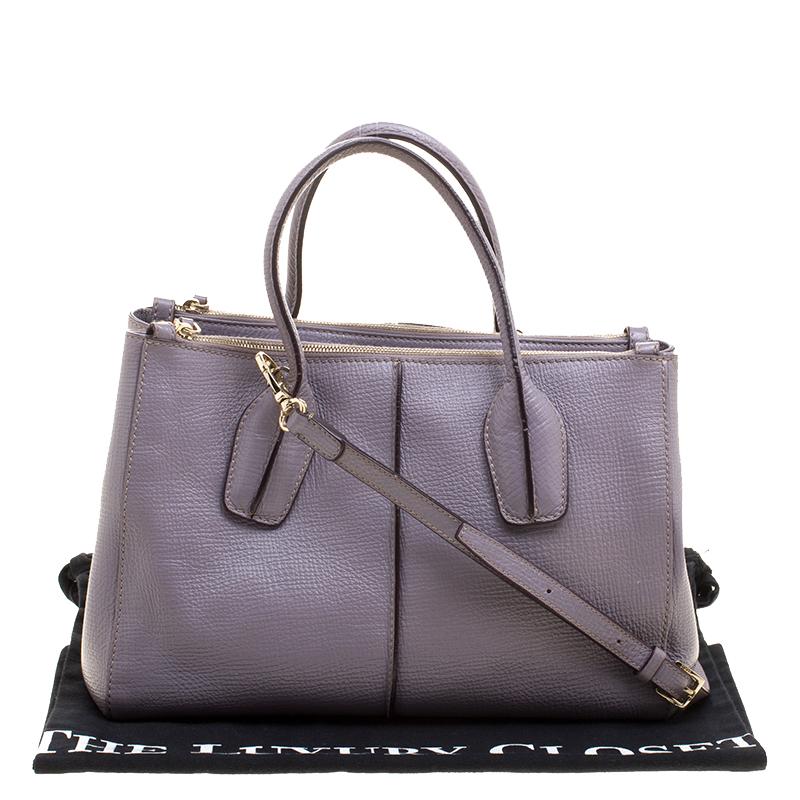 Tod's Lilac Leather D-Styling Shopper Tote 4